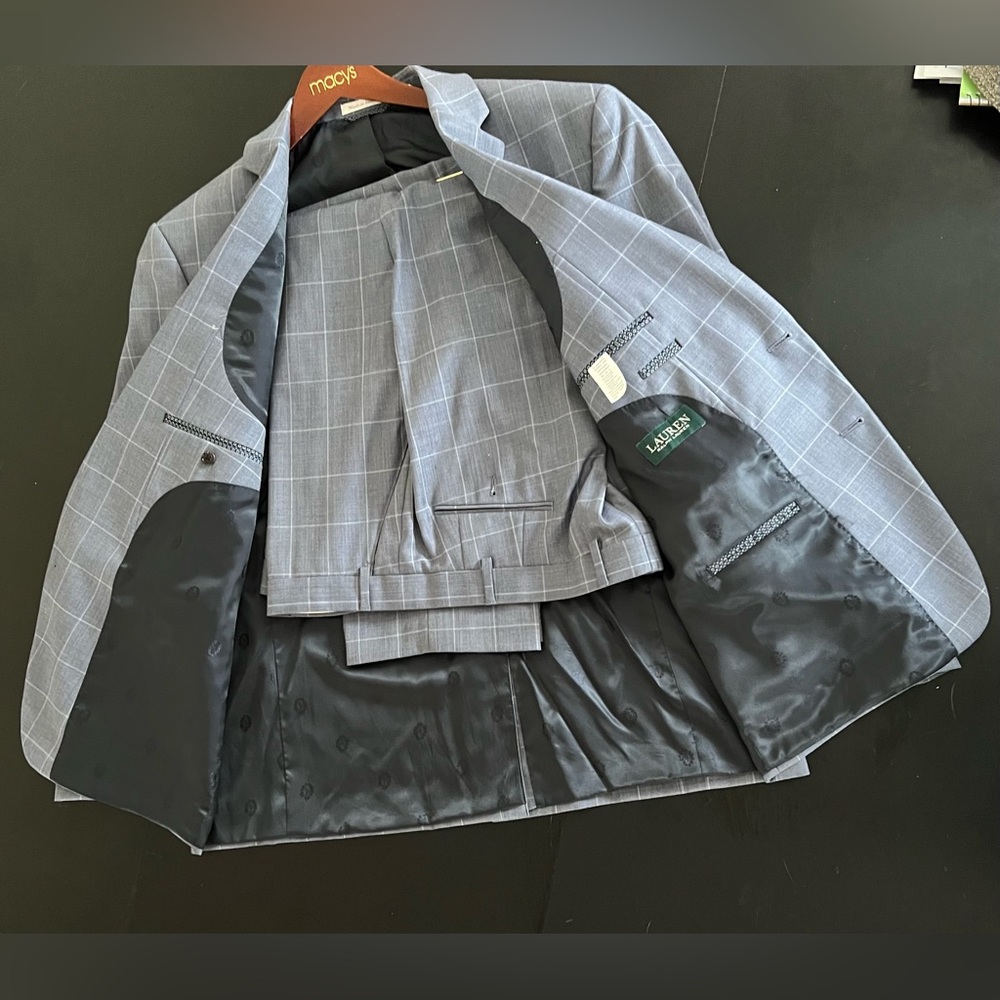 Men's Classic-Fit UltraFlex Stretch Plaid Suit, and  Pants model as ref only